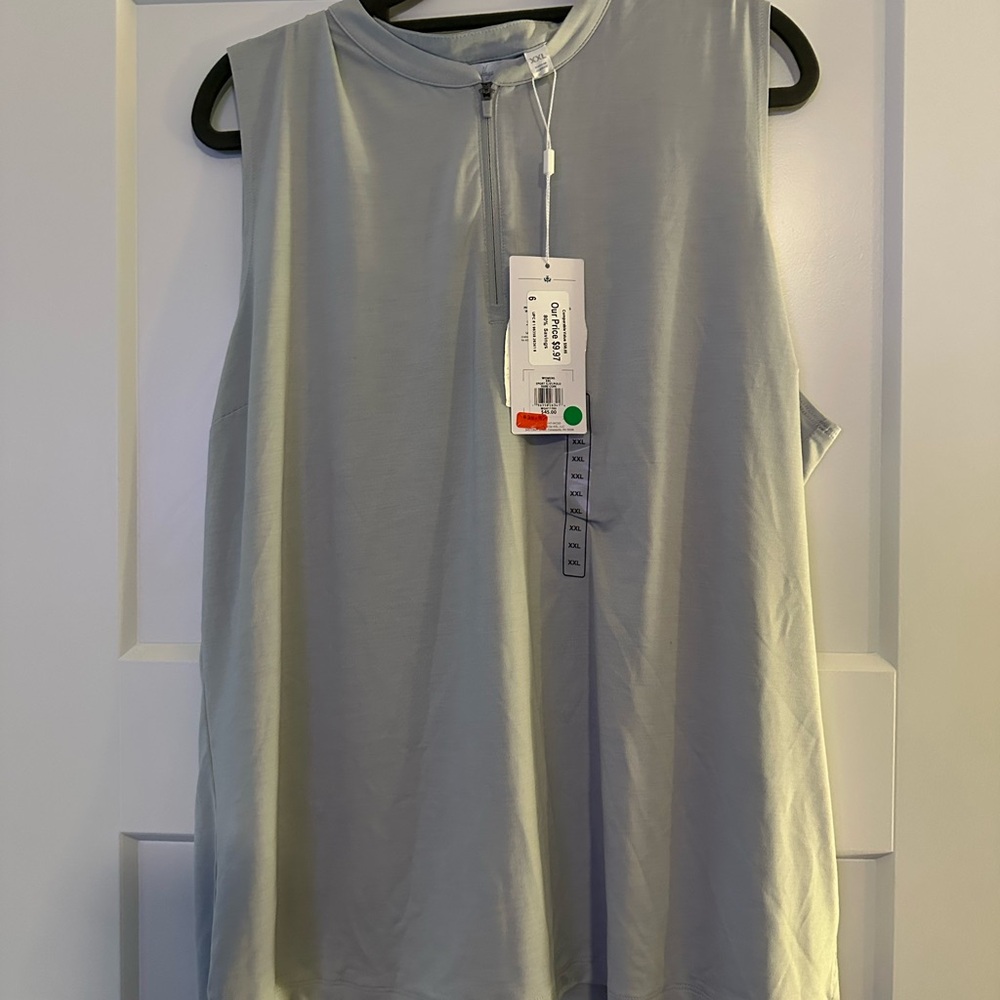 Lady Hagen Gray Sleeveless Relaxed Tank Top
